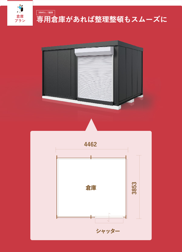 専用倉庫があれば整理整頓もスムーズに